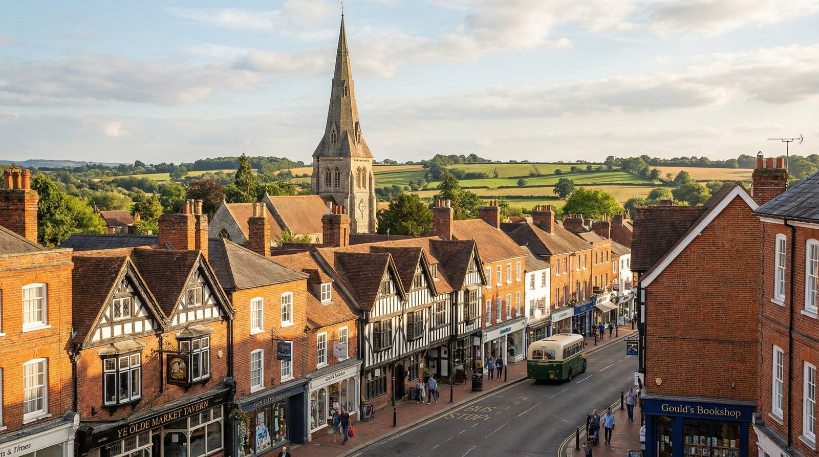 Wokingham historic town center